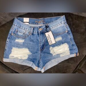 3/$20 Rue21 High Waist Blue Denim Shorts